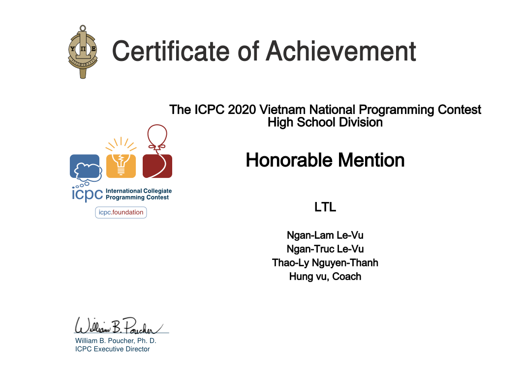 Honorable Mention Prize